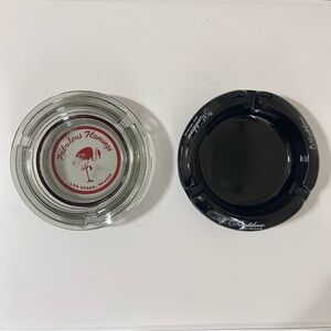 2 Vtg Ashtrays - Fabulous Flamingo Las Vegas & Monteleone New Orleans Casinos
